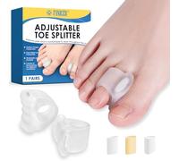 2 Pcs Séparateur d'orteils en gel Transparent, Séparateurs d'orteils Correcteur d'oignon, Séparateurs d'orteils Orthese en silicone pour se chevauchant, Soulager la Pression du Pied
