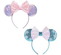 2 Pcs Serre Tete Mouse Ears Bandeaux, Adultes et Enfants Utilisé Pour la Mascarade, Fête D'anniversaire, Soirée, Club de Dessin Animé