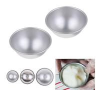 2 Pcs/Set Demi-cercle Sphère Bombe De Bain Moules En Alliage D'aluminium Boule Sphère Gâteau Moule De Cuisson Pour BRICOLAGE Fabrication De Fournitures Pâtisserie Moule