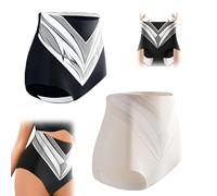 2 Pcs Short de Mise en Forme en Fibre de Titane et Tourmaline, Slip Gainant le Ventre, Gaine Amincissante Ventre Plat Femme, Culotte de Contr么le du Ventre Short de Mise en Forme Lifter Panty(XXL)