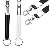 2 Pcs Sifflet pour chien à haute fréquence, sifflet ultrason chien anti aboiement anti agression Sifflet Chien Rappel Réglable Sifflet pour Chien pour Le Rappel chien accessoires pour toutes races