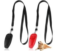 2 Pcs Sifflets Anti-aboiements pour Chien, Sifflet Haute Fréquence avec Cordon (Rouge et Noir), Sifflets Ultrasoniques Anti-aboiements pour Dressage de Chien, Rappel de Sifflet, pour Dressage de Chien