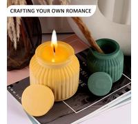 2 Pcs Silicone Candle Holder Candle Holder Candle Holder Candle Holder With Lid Silicone Mold Vase Molds Silicone Molds For Concrete Plaster Diy Candles Vase Flower Pots