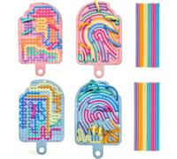 2 Pcs Silicone Sensory Activity Board, Moxiewell Planche Sensorielle Double Jouets Sensoriels avec 24 Bâtonnets pour Enfants et Adultes AStress Anxiété TDAH Autisme (C)