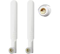 2 Pcs SMA 4G LTE Antenne SMA Mâle Cellulaire WiFi Antenna,Antenne 4G LTE Mâle SMA 8dBi Blanche Compatible avec Mobile Huawei Netgear ZTE 3G/4G LTE Routeur Modem Caméra IP de Sécurité