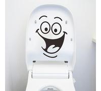 2 Pcs Smiley Stickers Pour Toilette, Diy Sticker Mural DrôLe Pour Wc, CréAtif ImperméAble Amovible DéCorations Stickers, Pour Toilette, Salle De Bain, Baignoire Porte Autocollant Stickers Muraux