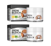 2 Pcs Snow Bleach Cream, Crème Blanchissante Pour Les Parties Intimes, Crème Éclaircissante pour le Cou, les Coudes et l'Intérieur des Cuisses, Crème Décolorante Pour Les Zones Intimes