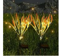2 Pcs Solitaire Fleur Extérieur Étanche Blé Riz Épi Pieu Jardin Pelouse Thanksgiving