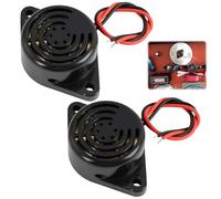 2 PCS Sonneries Électroniques Actives, Buzzer Sonore, Alarme Électronique 24v, Buzzer Piézo 3V à 24V, Alertes Sonores Constantes, Alarme Sonore Continue de 100 DB, pour Électroniques Diverses