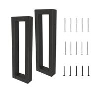 2 Pcs Soporte Lavabo Negro, 30 cm Soporte de Pared para Lavabo | Soportes para Consola Lavabos Repisa de Encimera de Tocador Bajo Encimera
