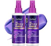 2 PCS Spray Après-shampooing Violet - Bombe Cheveux Violet pour Patine Cheveux Blond et Cheveux Gris, Formule Légère | Élimine les Reflets Jaunes et Dépôts de Couleur, Répare les Mèches Abîmées