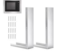 2 Pcs Stainless Steel Built-In Microwave Trim Kit, 15.75 x 11 in Fillers | 2 Pack Stainless Steel 3 in Side Filler Panels with Screws for Built-In Countertop Microwave Cabinet Gáp Coverage