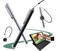 2 Pcs Stylet Tablette Universel pour Écrans Tactiles, Stylet Pencil Compatible avec Android/iOS/Smartphone/Tablettes, Stylo Tactile avec Support Fil à Ressort pour Écrans Tactiles Thermomix 5 et 6