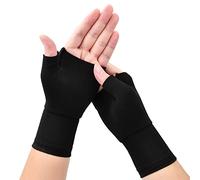 2 Pcs Support de Poignet Attelle de Poignet de Pouce, Attelle Poignet Main Droite et Gauche Support de Poignet de Compression Élastique Protege Poignet pour Femme Homme Sport Entraînement, Noir (XL)