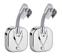 2 Pcs Support Douche sans Percage, Pivotants 720°, Capacité Charge 10kg, Supports Pommeau de Douche avec Adhésif Puissant, Support Douchette Mural Antidérapant, Accessoire Salle de Bain, Universel