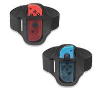 2 Pcs Switch Sangles de Jambe pour Nintendo Switch Sports/Ring Fit Adventure, Élastique Réglable Bande de Jambe Accessoires de Switch Nintendo OLED/Joy Cons Switch pour Adultes Enfants, Noir