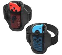 2 Pcs Switch Sangles de Jambe pour Nintendo Switch Sports/Ring Fit Adventure,Élastique Réglable Bande de Jambe, Noir