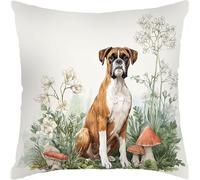 2 Pcs Taie d'oreiller Chien Boxer Pillow Covers 45X45Cm