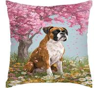 2 Pcs Taie d'oreiller Chien Boxer Pillow Covers 45X45Cm