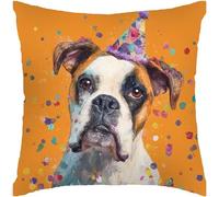 2 Pcs Taie d'oreiller Chien Boxer Pillow Covers pour Canapé 45X45Cm