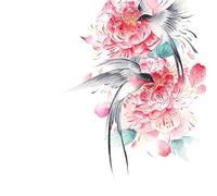 2 pcs Tatouage Ephemere Hirondelle Lotus Tatouage Temporaire Grand Bras De Fleur Japonais Étanche Faux Tatouage Autocollant Oiseau Simulation Autocollant Pour Hommes Et Femmes