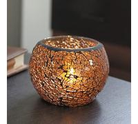 2 Pcs Tea Light Bougeoir Mosaïque Verre Bougie Pots À La Main Romantique Photophores Amitié Veilleuse pour Fête De Mariage Anniversaire Anniversaire