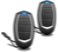 2 PCS Telecommande Portail 433,92 MHz Compatible avec MOTORLINE Falk MX4SP MXS4SP MX5SP RCM DSM, Bip Portail Porte De Garage, Noir
