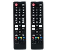 2 PCS Telecommande Universelle TV Bluetooth avec Contrôle Vocal, Compatible Série BN59, Facile à Configurer pour Téléviseur, DVD, Bluray, Décodeurs et Hi-FI