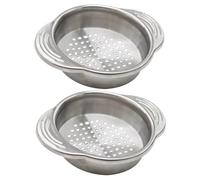 2 pcs thon peuvent passoir en acier inoxydable 4.7x1.1 dans la passoire de thon de cuisine lavable Draveur maison rond non glissant pour les aliments en conserve, l'huile, les feuilles thé