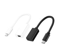 2 Pcs Thunderbolt 3 USB 3.1 À Thunderbolt 2 Câble Adaptateur Pour Windows Mac OS BH, Blanc et Noir