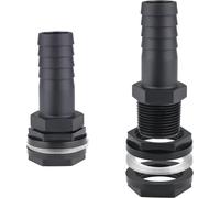 2 PCS Trop Plein Cuve 25mm,Passe Paroi Cuve Eau 1000l,Raccord Tuyau 25mm 1 Pouce,Kit de Jumelage Cuve pour Tuyau de Trop-Plein de 2,5 cm