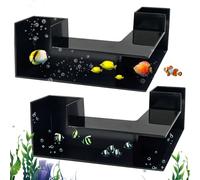 2 PCS Tunnel D'aquarium Souterrain, Tunnel D'aquarium De Grotte De Crevettes, Tunnel Souterrain D'aquarium, Tunnel Naturel Pour Aquarium, Décoration D'aquarium Pour Crevettes, Poissons,12,5*3,5*5,5 cm