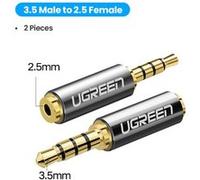 2 pcs Adaptateur Audio jack 3,5 mm male vers jack 2,5 mm femelle