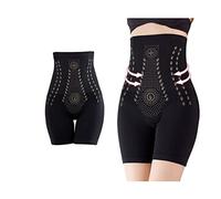 2 Pcs Unique Fiber Restoration Shaper, High-Waisted Infrared Negative Oxygen ION Burning Tummy Body Sculpting Panties, Graphene Honeycomb Body Shaping Briefs, Body Shaping Briefs (Grey, M)