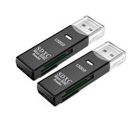 2 PCS USB C Lecteur de Carte Mémoire, SD/Micro SD OTG USB 3.0 Adaptateur Card Reader, Portable Lecteurs de Carte Mémoire Externes, pour SD/Micro SD/MMC/TF/SDXC/SDHC etc, aux Tablettes, Ordinateurs