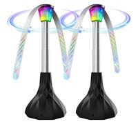 2 PCS Ventilateur Anti Moucherons Plié et Suspendu, Répulsif Mouches de Table par USB ou Batterie pour Intérieurs Extérieurs, Camping, Pique-Nique, Barbecue, Jardin-Aucun Produit Chimique Nécessaire