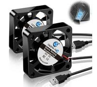 2 PCS Ventilateurs de Refroidissement PC USB 40x40x10mm 5V DC Ventilateur PC USB 5000 RPM Bruit 19,5 dBA Roulement à Huile pour Ordinateurs Portables, Routeurs, Imprimantes 3D