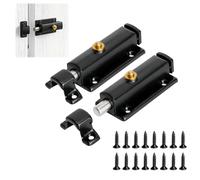 2 PCS verrou à ressort inox verrou de porte targette automatique à bouton verrouillage de intérieur et extérieur loquet mécanique robuste pour fenêtres portes d'armoires les cages pour animaux etc