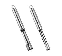 2 PCS Vide Pomme Trognon Acier Inoxydable Premium, Évideur Pomme Ergonomique avec Lame Dentelée Tranchante Ustensile Cuisine Facile à Nettoyer pour Enlever Coeur de Fruits Poires et Légumes Rapidement