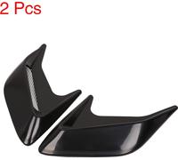 2 Pcs Voiture Décoratif Air Flux Prise Air Conduit Capot Autocollant Noir