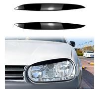 2 Pcs Voiture Phare Sourcils pour VW Golf 4 MK4 1997-2005 Phare Paupières Phare Sourcils Garniture Couverture Voiture Phare Décoration Autocollants,Noir