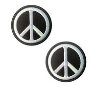 2 PCS World Peace Emblématique de la Paix Mondiale Brodée Crochet et Boucle Patch pour Pacifiste Motard, Casquettes, Sacs, Gilets, Vestes, Sacs à Dos, Vêtements, Uniforme,Gilet pour Chien