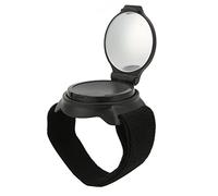 2 PCS Wrist Mirror, Convex Design Bike Rear View Mirror 5cm Diameter with Nylon Wrist Arm Strap Bike Rearview for Outdoor Cycling Running, Black