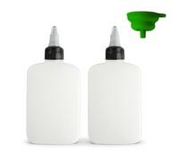 2 PcsBouteille Huile, Bouteille Sauce Plastique 120ml, Bouteille Vinaigrette, Bouteilles à Condiments en Plastique, Flacon Souple avec Embouts pour Sauces, Vinaigre, Ketchup, Huile, avec Entonnoir