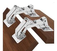 2 PcsCharnières de Porte, Charnière Pliables à 170 Degrés, Charnières pour portes de placards invisibles et silencieuses, Charnières de Porte de Placard Armoires pour Table Meubles