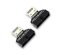 2 Peças Placa-Mãe de Computador USB3.2 Tipo-e 20 Pinos para USB 19P Chassis Frontal Tipo A C Adaptador Extensão
