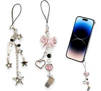 2 Pendentifs Y2k Pour Téléphone Portable, Breloques Mignonnes Pour Téléphone Portable, Bijoux De Telephone, Porte-Clés, Cordon Telephone Portable Bijoux, Décoration D'appareil Phot[Pop942512]