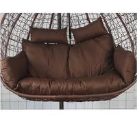 2 Person Suspendu Hamac Oeuf Chaise Coussins Balançoire Panier Suspendu Coussin de Siege avec Oreiller Épaissir Siège de Chaise Rotin Fauteuil Chaise Suspendue d'extérieur pour Deux Personnes