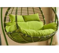2 Person Suspendu Hamac Oeuf Chaise Coussins Balançoire Panier Suspendu Coussin de Siege avec Oreiller Épaissir Siège de Chaise Rotin Fauteuil Chaise Suspendue d'extérieur pour Deux Personnes