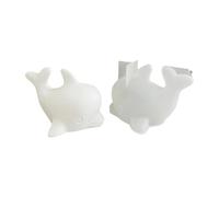 2 Petit moule à chocolat à gâteau en forme de dauphin - Outil de cuisson en silicone flexible pour le savon et les desserts Moule en silicone Little